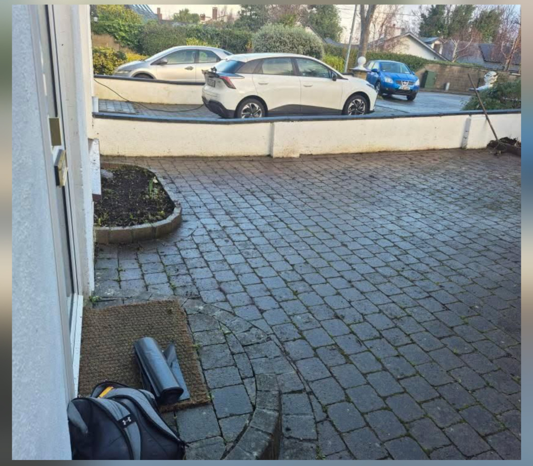 Driveway & Border Tidy-up before